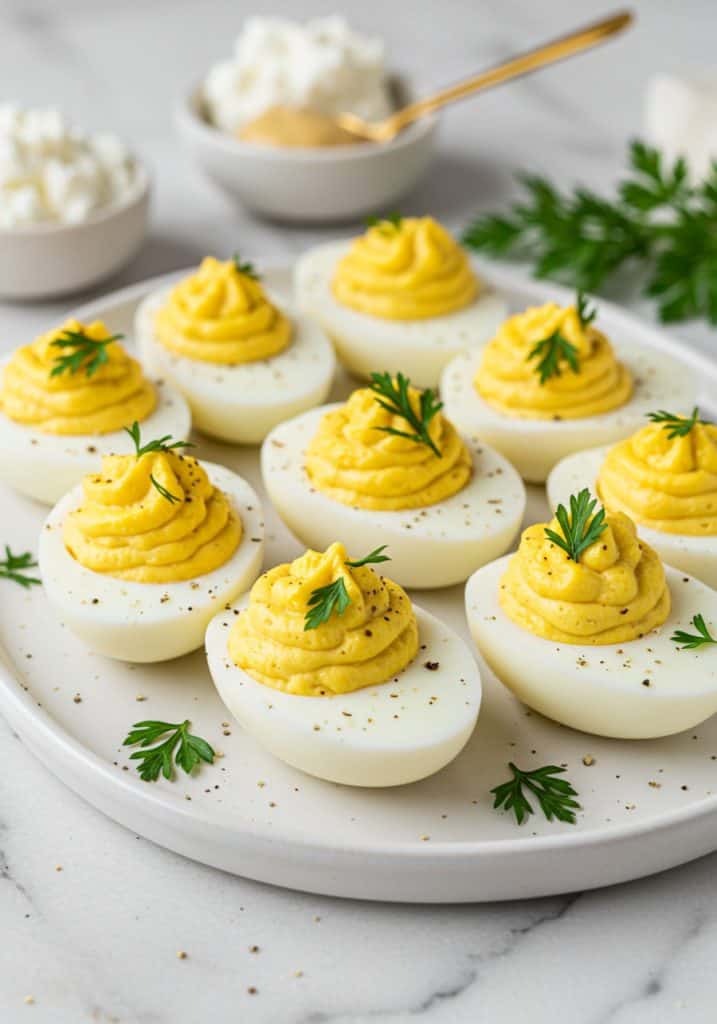 Cottage Cheese Deviled Eggs