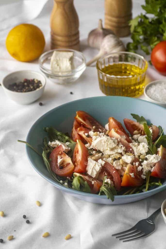 Greek Cottage Cheese Salad Bowl