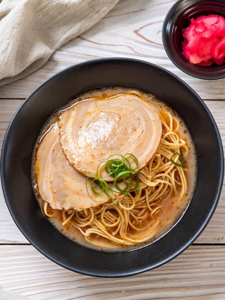 Miso Ramen With Crispy Pork and Burnt Garlic-Sesame Oil