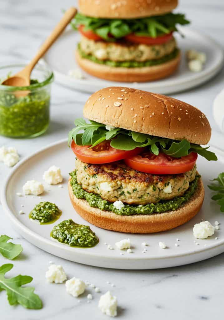 Pesto Turkey Burgers