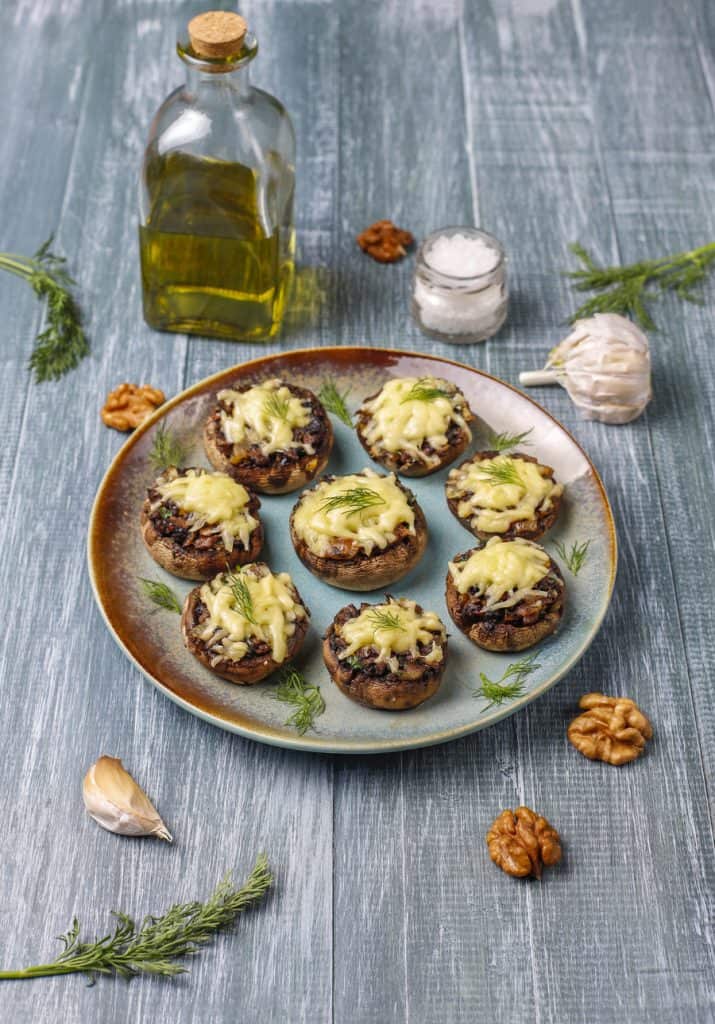 Stuffed Portobello Mushrooms with Goat Cheese